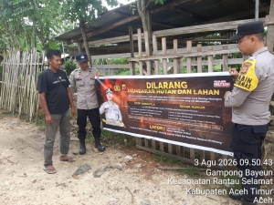 Polsek Rantau Selamat Perkuat Patroli Karhutla untuk Cegah Kebakaran Hutan dan Lahan