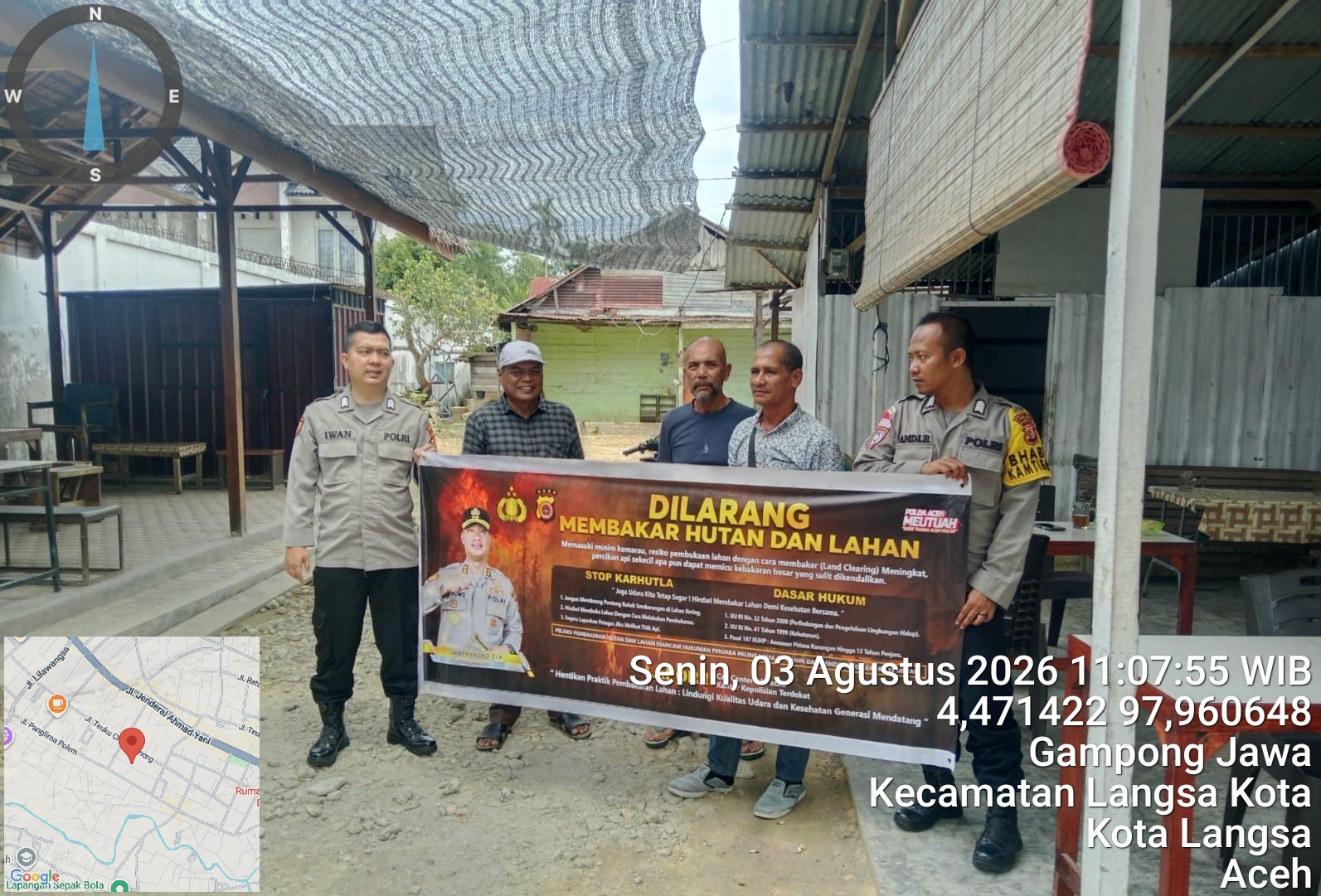 Polsek Langsa Intensifkan Patroli Karhutla untuk Cegah Kebakaran Hutan dan Lahan