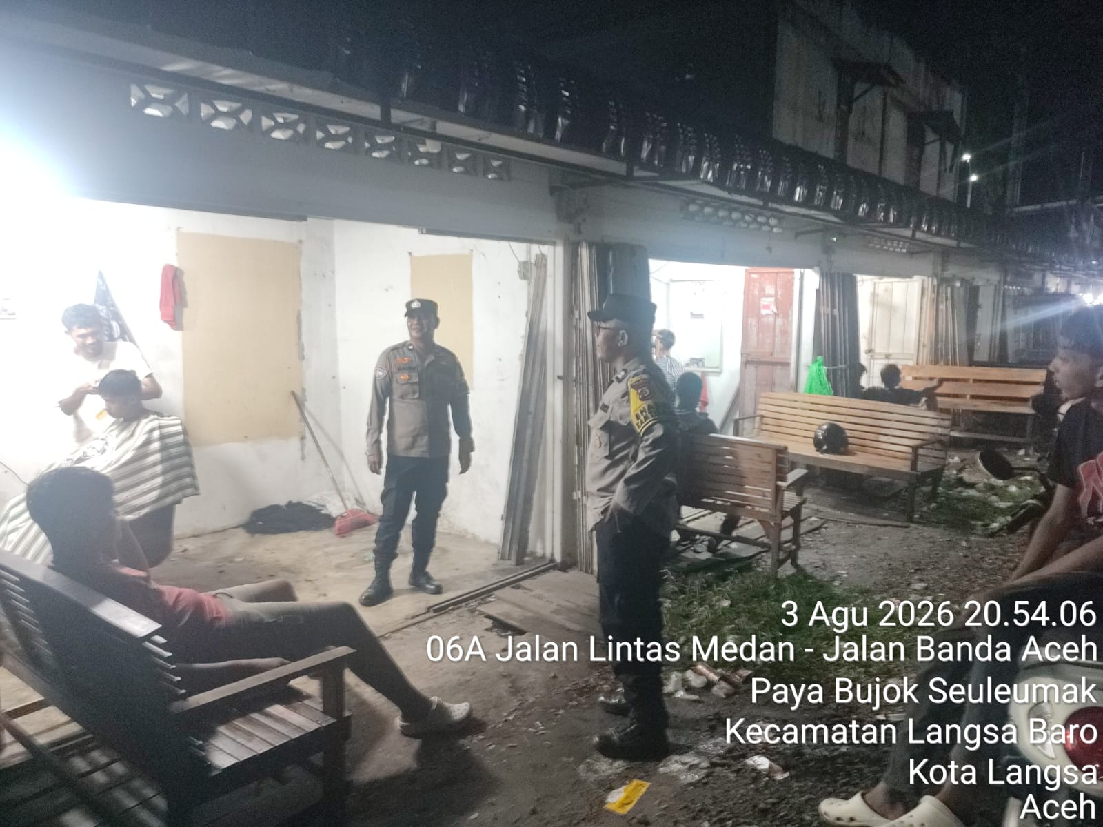 Polsek Langsa Barat Intensifkan Patroli Malam untuk Menjaga Stabilitas Kamtibmas