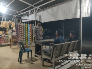 Patroli Dialogis Polsek Langsa Timur Perkuat Kehadiran Polri untuk Menjaga Keamanan Masyarakat