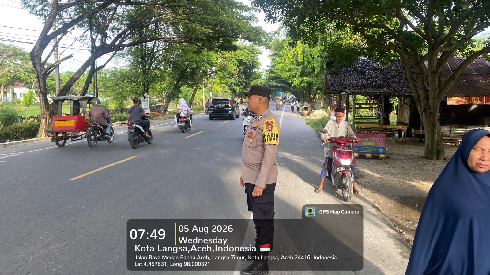 Polsek Langsa Timur Hadir di Sekolah, Strong Point Pagi Perkuat Keselamatan Pelajar