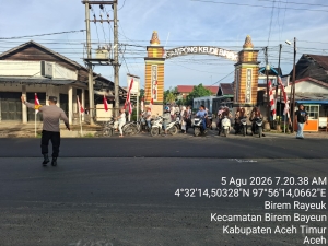 Polsek Birem Bayeun Optimalkan Protap 01 untuk Wujudkan Kamseltibcarlantas di Kawasan Sekolah