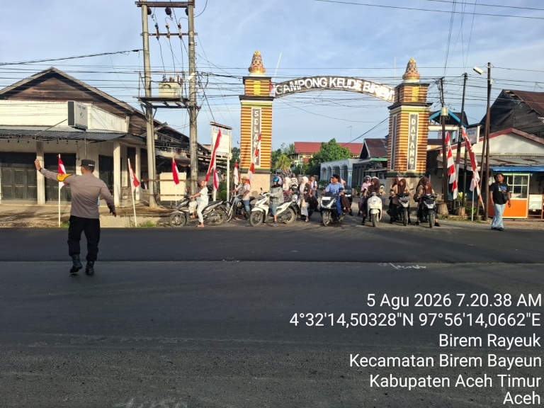 Polsek Birem Bayeun Optimalkan Protap 01 untuk Wujudkan Kamseltibcarlantas di Kawasan Sekolah