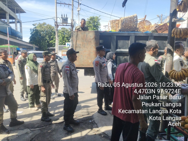 Pelaksanaan Penataan PKL di Pasar Langsa Dioptimalkan Demi Ketertiban dan Kenyamanan Bersama