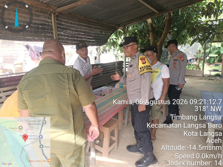Polsek Langsa Barat Intensifkan Patroli Harkamtibmas di Permukiman dan Kawasan Aktivitas Warga