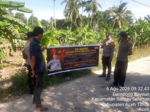 Polsek Rantau Selamat Tingkatkan Patroli Karhutla untuk Cegah Kebakaran Hutan dan Lahan