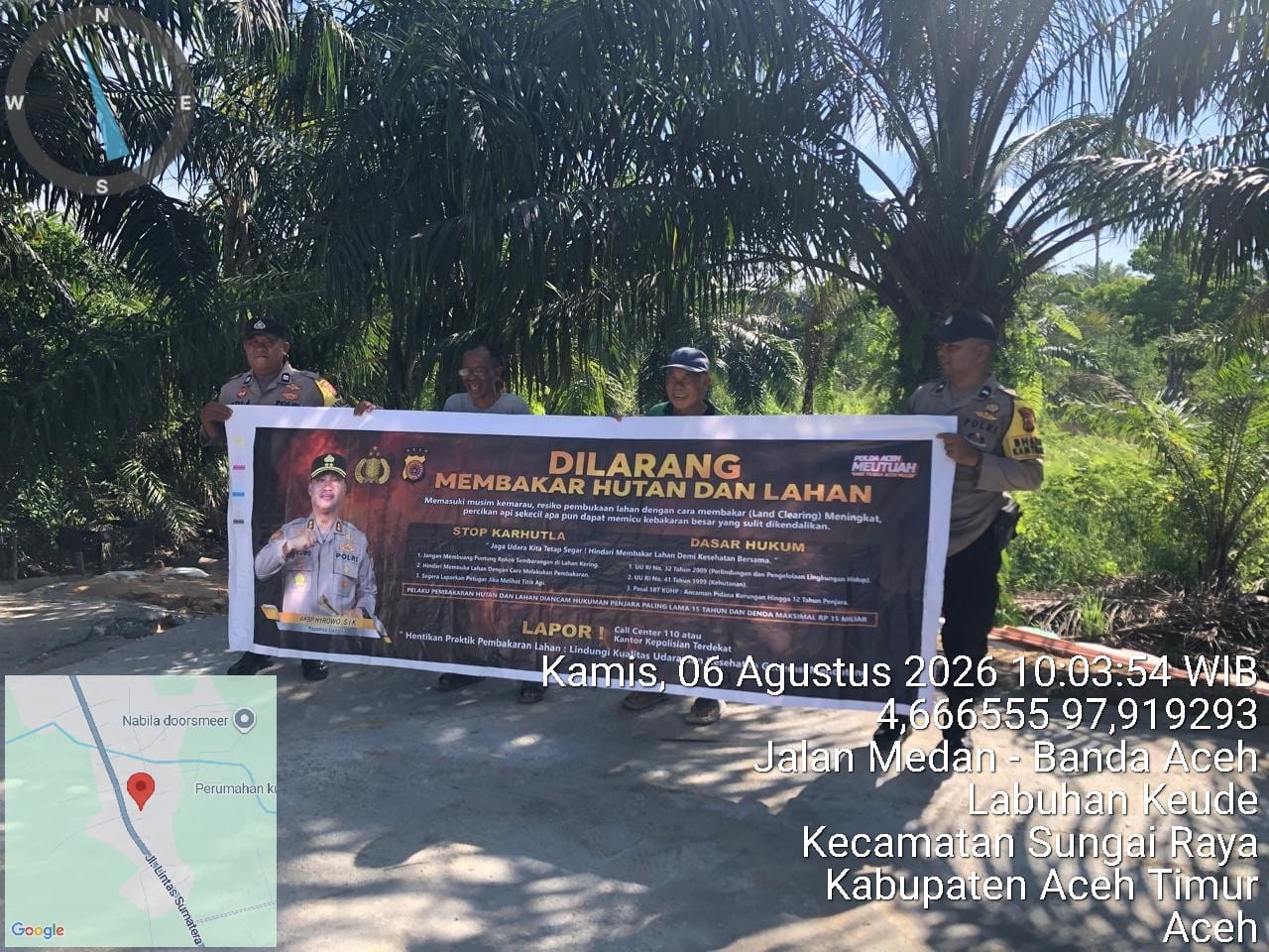 Patroli Karhutla Polsek Sungai Raya Perkuat Upaya Pencegahan Kebakaran Hutan dan Lahan