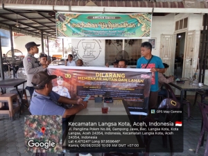 Polsek Langsa Perkuat Patroli Karhutla untuk Antisipasi Kebakaran Lahan di Wilayah Kota