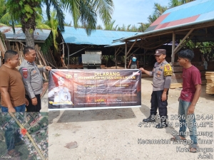 Polsek Langsa Timur Gencarkan Sosialisasi Larangan Karhutla di 31 Gampong
