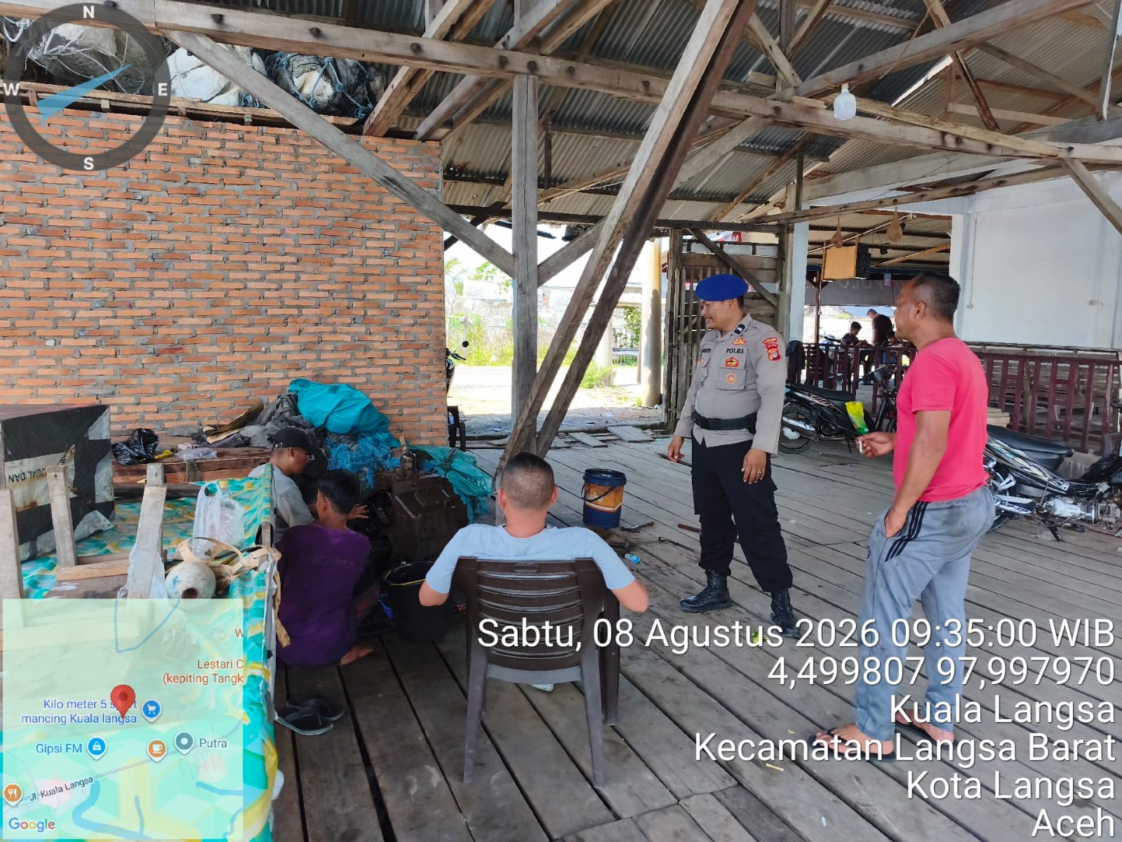 Sat Polairud Polres Langsa Tingkatkan Patroli Dialogis di Kawasan Kuala Langsa