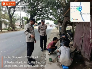 Polsek Langsa Barat Tingkatkan Patroli untuk Menjaga Stabilitas Kamtibmas