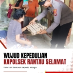 Kapolsek Rantau Selamat Wujudkan Kepedulian, Salurkan Sembako Gratis kepada Warga