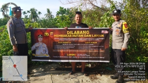 Polsek Langsa Timur Perkuat Patroli Karhutla di Kawasan Rawan Kebakaran