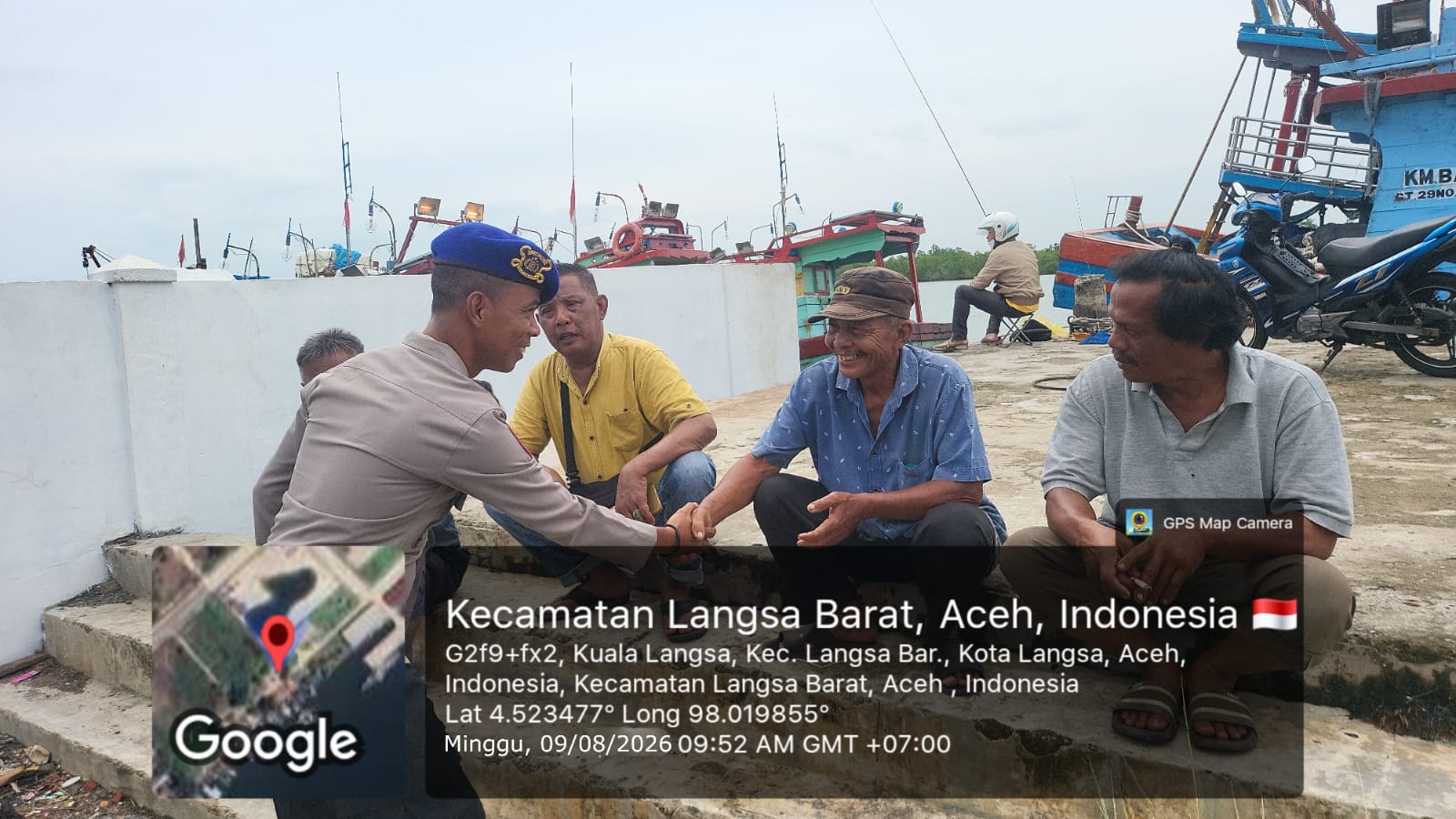 Patroli Dialogis Sat Polairud Polres Langsa Perkuat Keselamatan Aktivitas Masyarakat Pesisir
