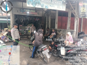 Polsek Langsa Barat Tingkatkan Patroli Sambang Gampong Jaga Kamtibmas