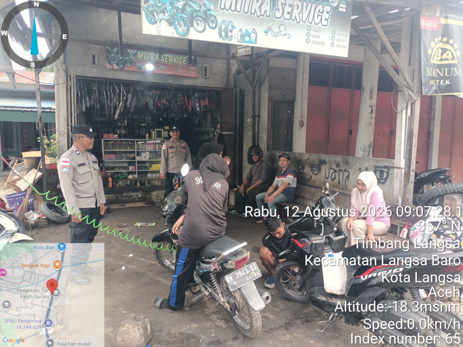 Polsek Langsa Barat Tingkatkan Patroli Sambang Gampong Jaga Kamtibmas