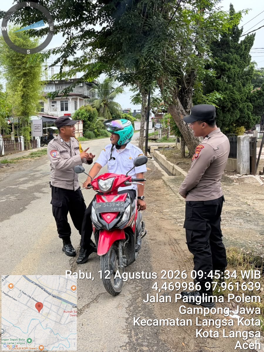 Polsek Langsa Intensifkan Patroli Antisipasi Premanisme Dan Gangguan Kamtibmas