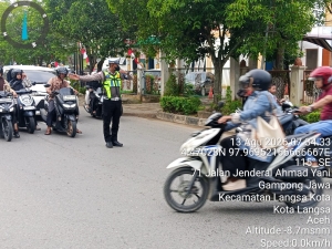 Satlantas Polres Langsa Perkuat Pelayanan Pagi Melalui Strong Point