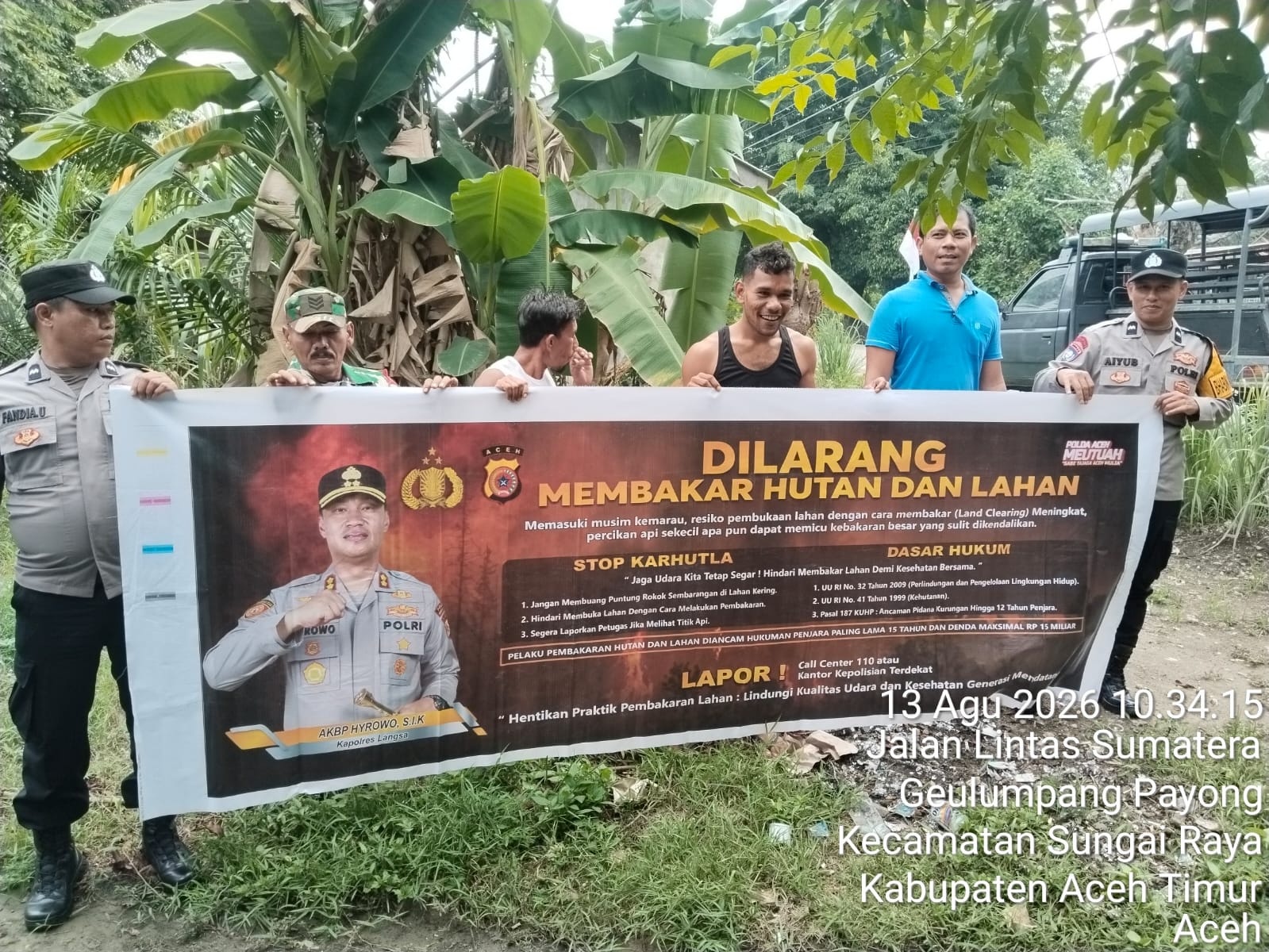 Polsek Sungai Raya Tingkatkan Patroli Karhutla Di Wilayah Rawan Kebakaran