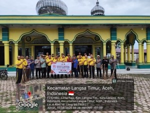 Polsek Langsa Timur Gelar Gotong Royong Sambut HUT RI Ke-81
