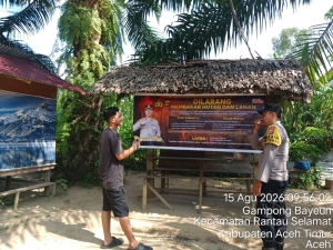 Polsek Rantau Selamat Perkuat Patroli Karhutla di Wilayah Bayeun
