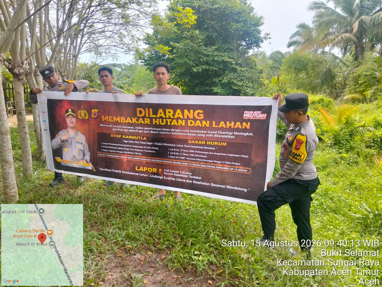 Polsek Sungai Raya Tingkatkan Patroli Karhutla Cegah Kebakaran Hutan dan Lahan
