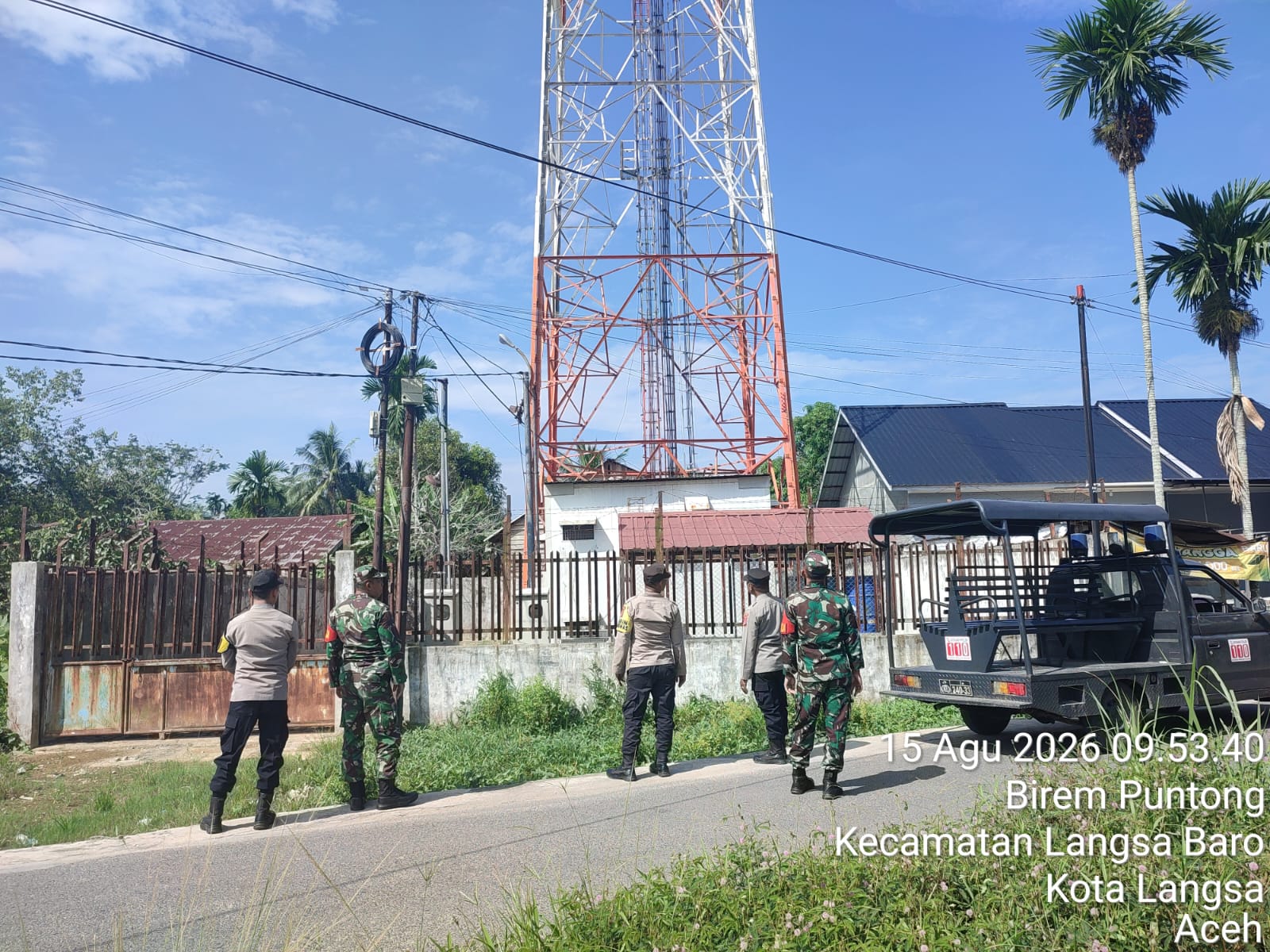 TNI-Polri Bersinergi Patroli Jaga Kamtibmas Jelang Hari Damai Aceh Ke-21 di Langsa Barat
