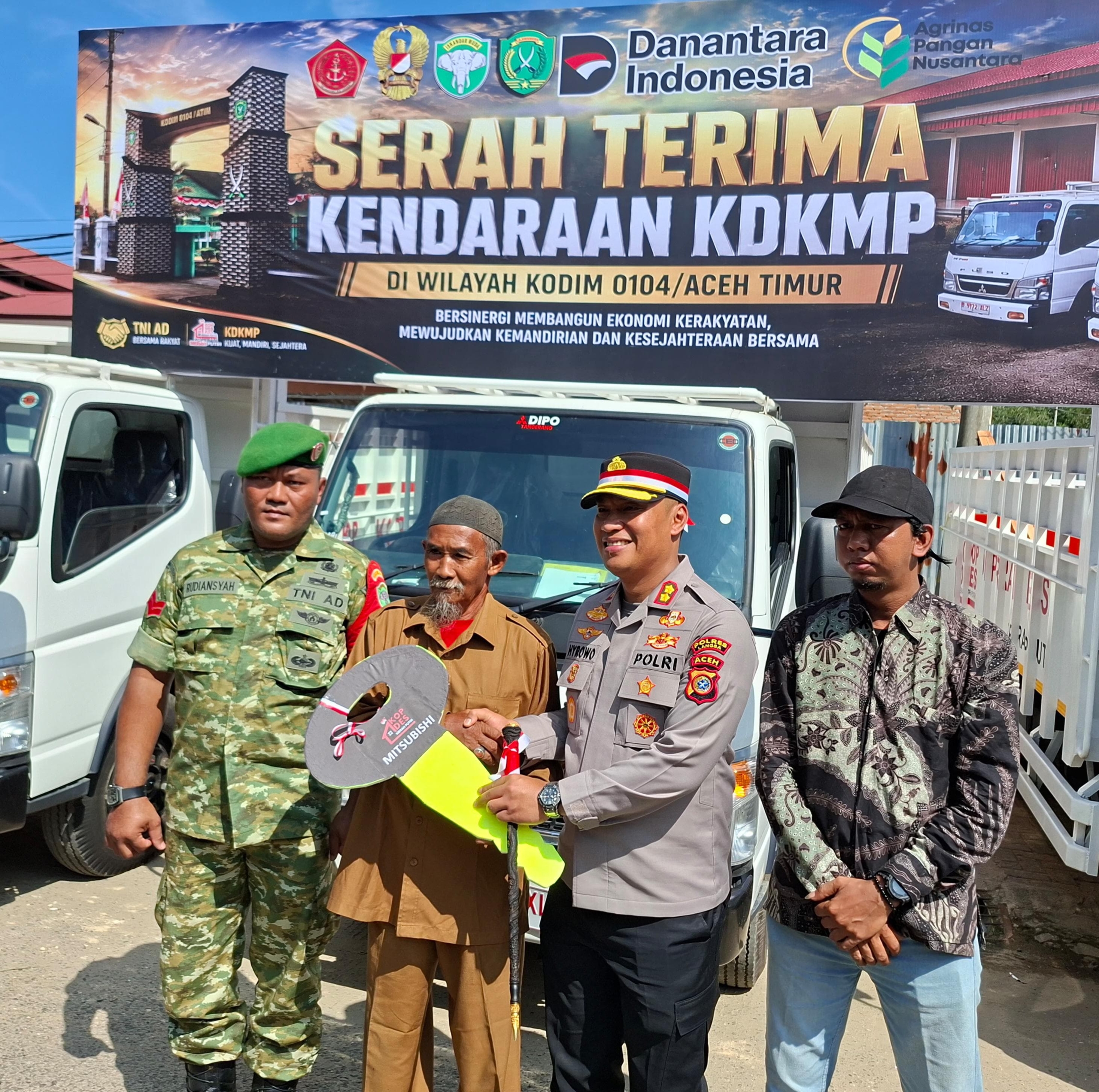 Kapolres Langsa Ikut Serahkan Kendaraan Koperasi Desa Merah Putih Dorong Penguatan Ekonomi Masyarakat