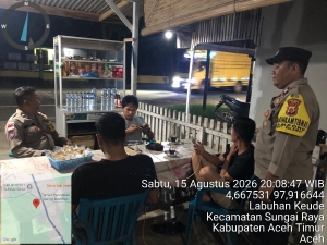 Polsek Sungai Raya Tingkatkan Patroli Harkamtibmas Pantau Aktivitas Masyarakat