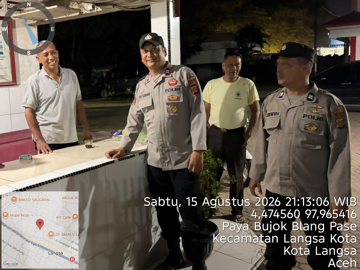 Polsek Langsa Gencarkan Patroli Antisipasi Premanisme Dan Gangguan Kamtibmas
