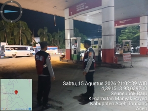 Polsek Manyak Payed Perkuat Patroli Malam Pantau Aktivitas Masyarakat
