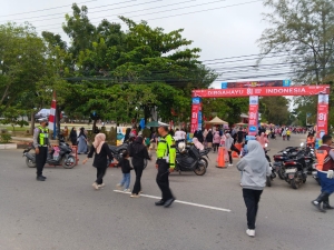 Sat Lantas Polres Langsa Amankan Car Free Day Dan Pasar Murah Di Lapangan Merdeka