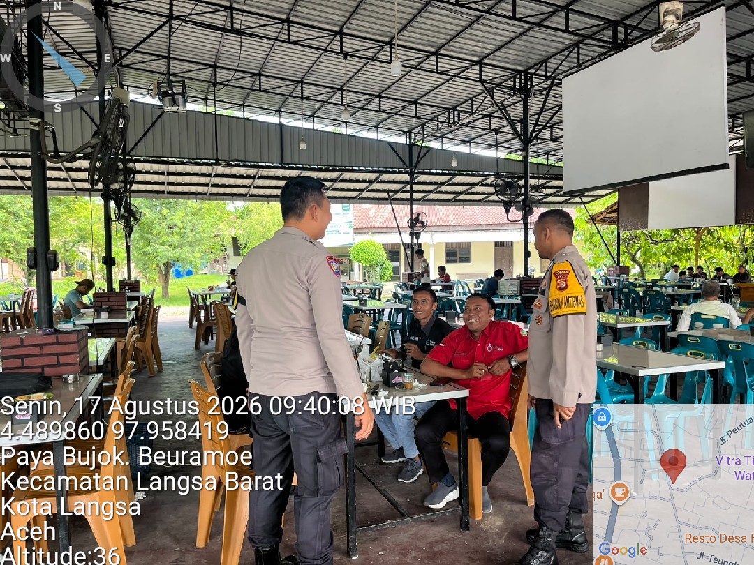 Polsek Langsa Barat Perkuat Patroli Harkamtibmas Di Tengah Aktivitas Masyarakat