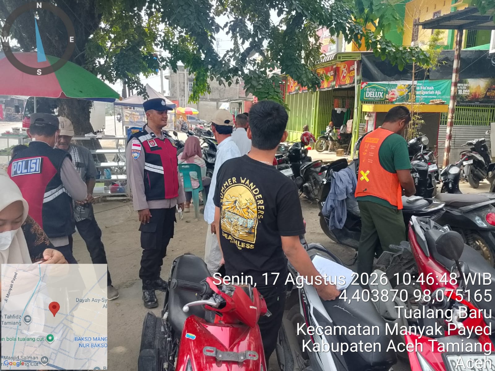 Polsek Manyak Payed Pantau Aktivitas Masyarakat Melalui Patroli Harkamtibmas