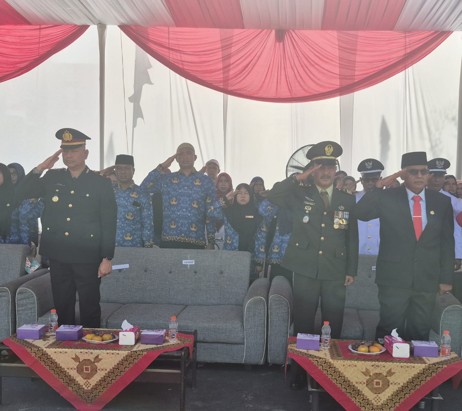 Upacara HUT Ke-81 Kemerdekaan RI Di Birem Bayeun Berlangsung Khidmat, Polsek Lakukan Pengamanan