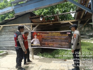 Polsek Rantau Selamat Perkuat Patroli Karhutla Cegah Kebakaran Hutan Dan Lahan
