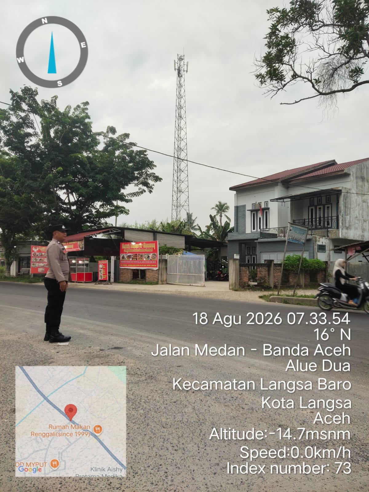 Polsek Langsa Barat Perkuat Pelayanan Pagi Melalui Protap 01 Di Sejumlah Titik Jalan