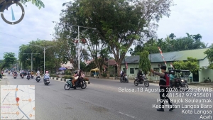 Sat Samapta Polres Langsa Optimalkan Strong Point Pagi Untuk Wujudkan Kamtibmas Dan Kelancaran Lalu Lintas