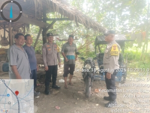 Polsek Langsa Barat Perkuat Patroli Kewilayahan Jaga Kondusivitas Masyarakat