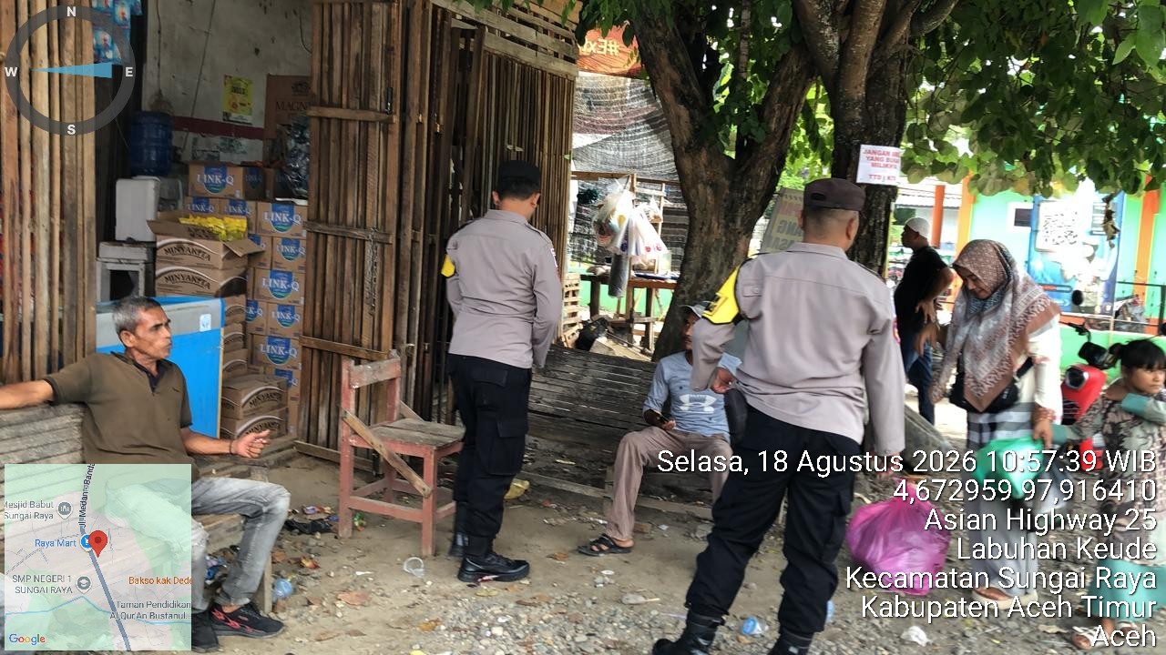 Polsek Sungai Raya Tingkatkan Patroli Dan Sambang Gampong Untuk Jaga Kamtibmas