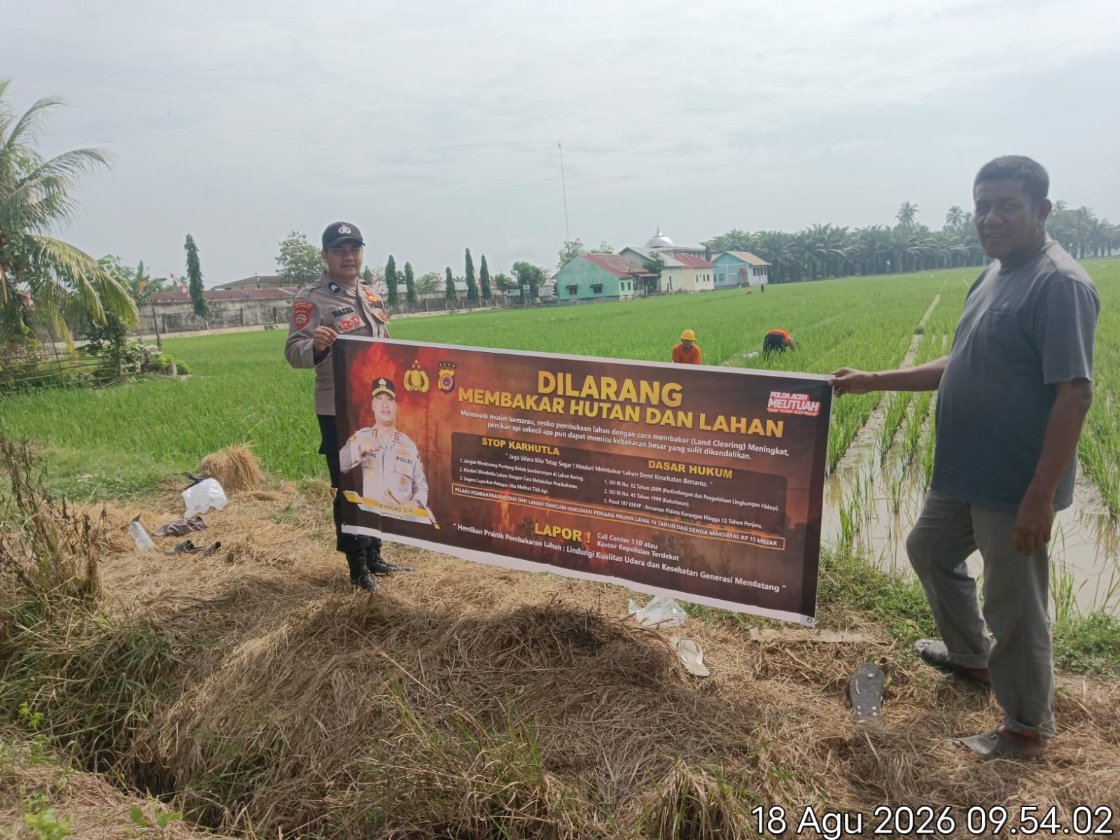 Polsek Langsa Timur Tingkatkan Patroli Karhutla Di Kawasan Rawan Kebakaran