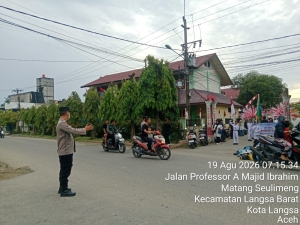 Polsek Langsa Perkuat Pelayanan Pagi Melalui Protap 01 Di Sejumlah Persimpangan