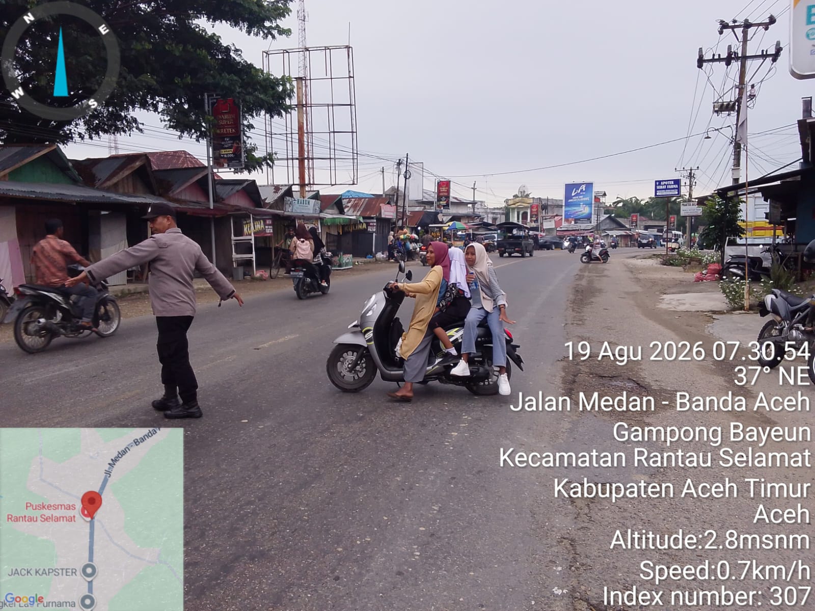 Polsek Rantau Selamat Hadirkan Pelayanan Pagi Melalui Strong Point Di Jalur Medan-Banda Aceh