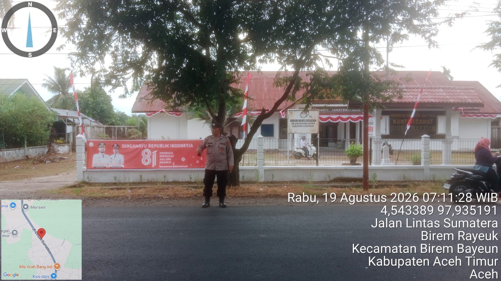 Polsek Birem Bayeun Perkuat Pelayanan Pagi Melalui Pengaturan Lalu Lintas Di Jalur Medan-Banda Aceh