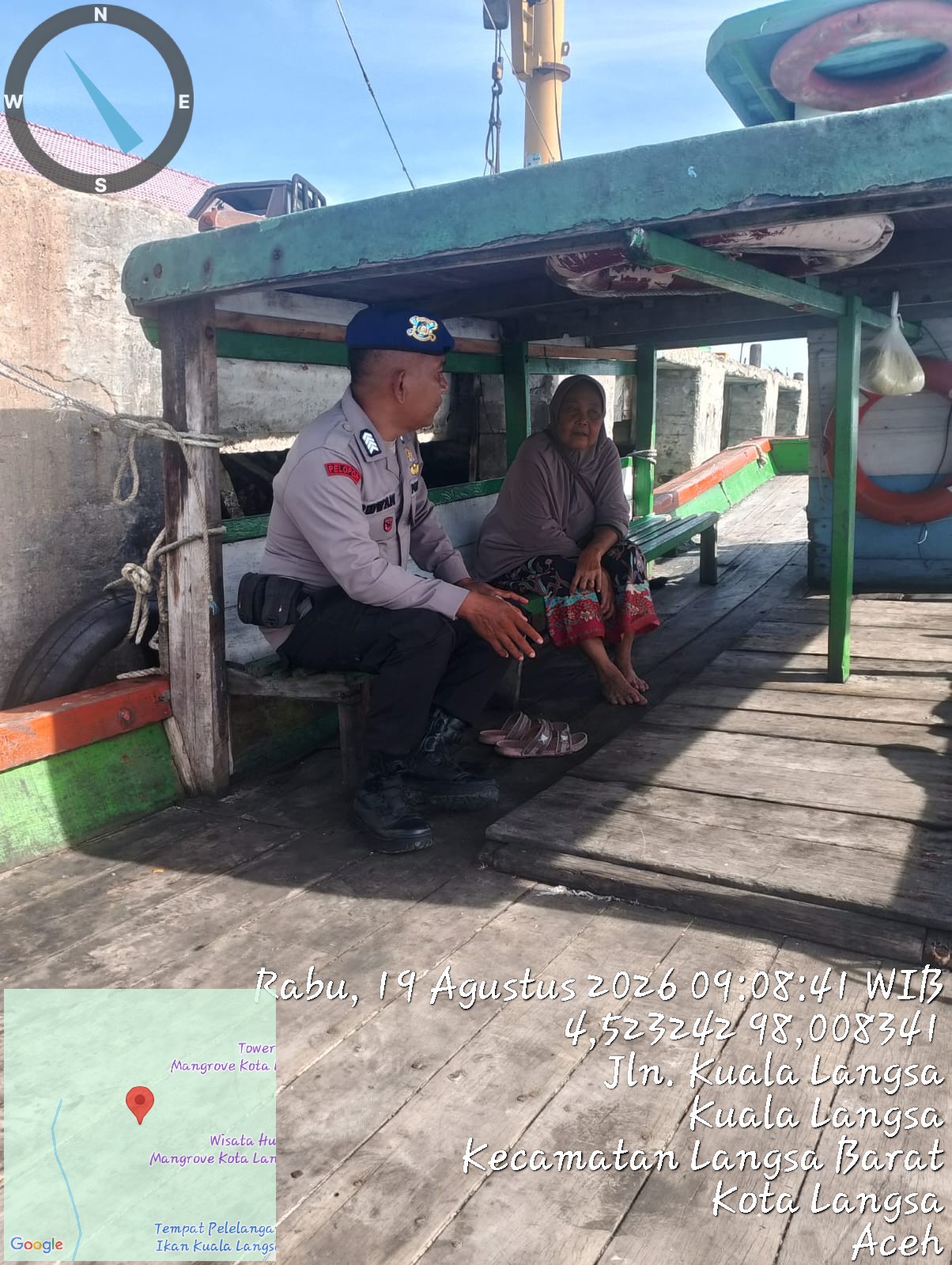 Sat Polairud Polres Langsa Perkuat Pengawasan Dan Keselamatan Aktivitas Nelayan Di Pelabuhan TPI Kuala Langsa