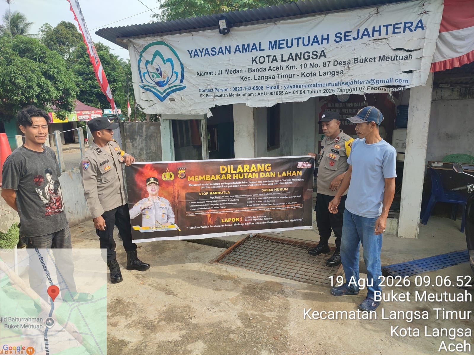 Polsek Langsa Timur Perkuat Patroli Karhutla Di Kawasan Rawan Kebakara