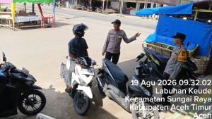 Patroli Polsek Sungai Raya Perkuat Harkamtibmas Dan Pantau Aktivitas Masyarakat