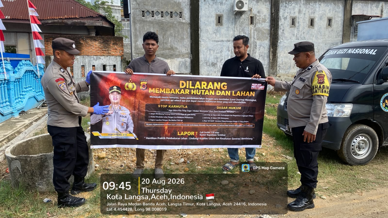 Polsek Langsa Timur Gencarkan Sosialisasi Larangan Karhutla Di Tengah Musim Kemarau