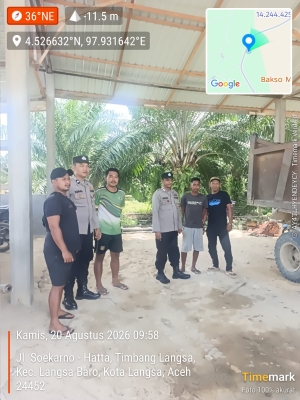 Polsek Langsa Barat Tingkatkan Patroli Dan Sambang Gampong Jaga Harkamtibmas