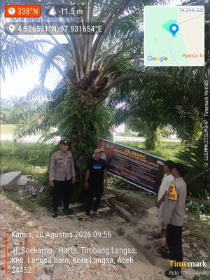 Polsek Langsa Barat Tingkatkan Patroli Karhutla Di Kawasan Rawan Kebakaran